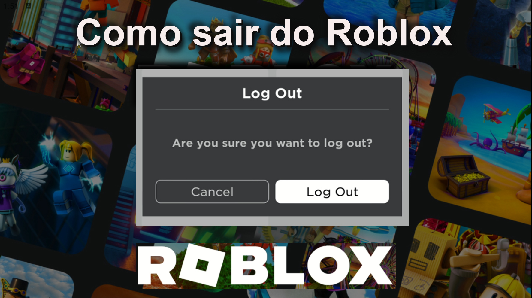 Como sair da conta Roblox